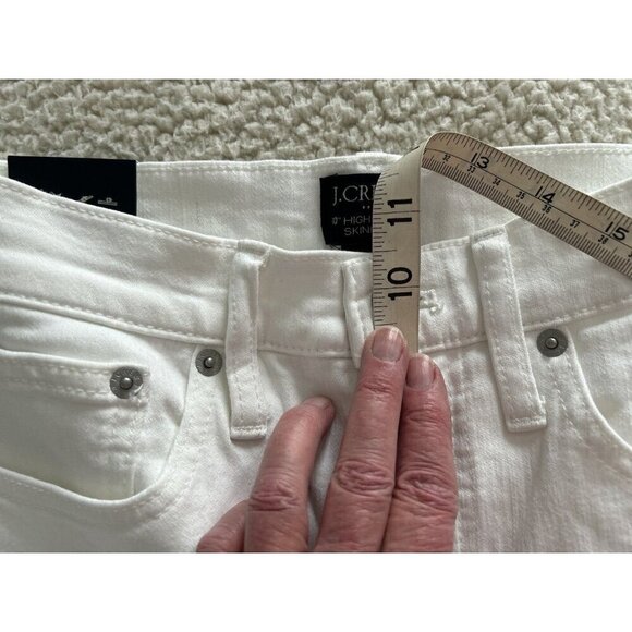 J. Crew Women's 10" High Rise  Skinny Signature Stretch Jeans White Size 26Tall - Picture 12 of 15